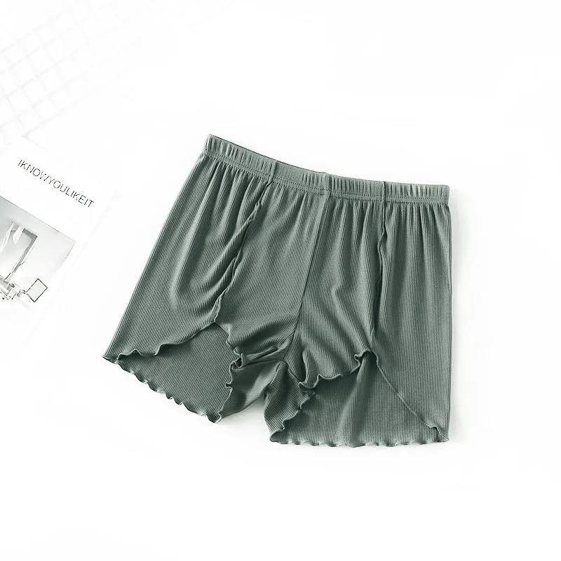Women Anti-Exposed Thin Ruffle Track Breathable Shorts