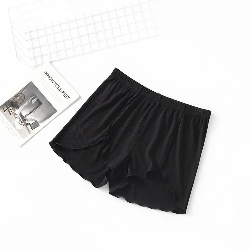 Women Anti-Exposed Thin Ruffle Track Breathable Shorts
