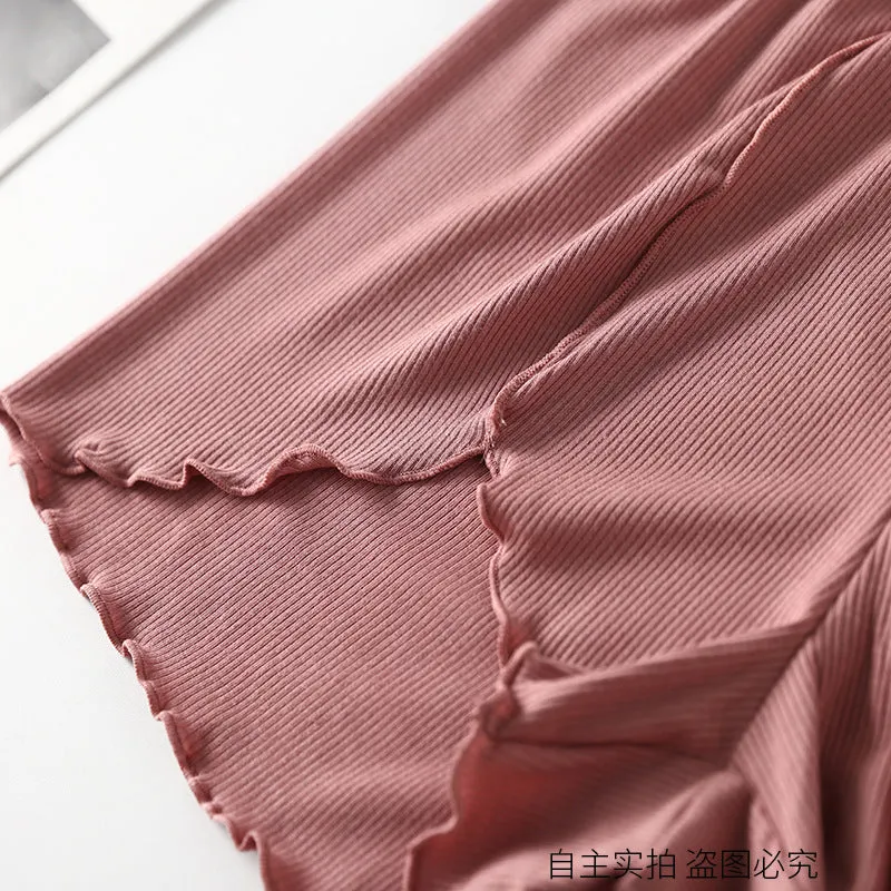 Women Anti-Exposed Thin Ruffle Track Breathable Shorts