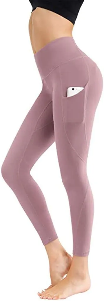 Women's Leggings with Pockets High Waist Athletic Pants Super Soft Stretchy Leggings Tummy Control Butt Lifting Pants